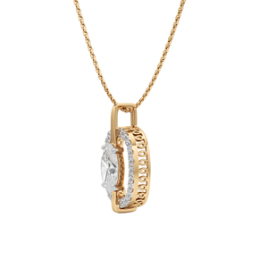 Collier pendentif ovale en diamant plaqué or 18 carats, bijoux fins de luxe pour femmes, chaîne en boîte - Product Image 2