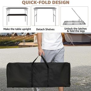 Mesa de Bar Plegable Portátil para Interiores y Exteriores, Podio para Ferias Comerciales, Fiestas, Picnics, Exposiciones, con Estuche de Transporte Incluido - Product Image 6