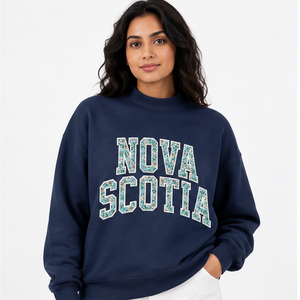 Sweat-shirt à col rond personnalisé pour femmes Nova Scotia, sweat-shirt en molleton surdimensionné, vêtements décontractés de style streetwear - Product Image 5