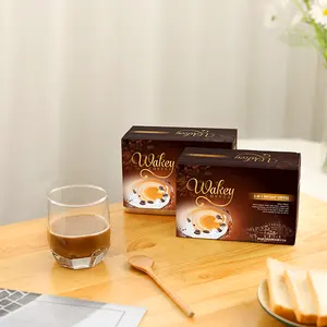Service OEM mélange de café instantané 3 en 1, couleur marron foncé, emballage en boîte de 288g avec crème non alimentaire