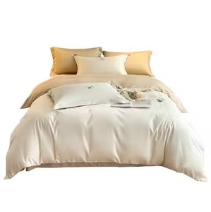 Parures de couette solides trois pièces de luxe avec fermeture éclair - Product Image 2