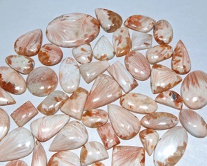 Scolecite rose naturelle, cabochon, pierres précieuses de formes variées, toutes tailles, pierres lisses en vrac, fournisseur grossiste pour la bijouterie - Product Image 2