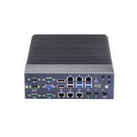 Micro computadora I3/I5/I7 DC 24V caja sin ventilador PC Windows 10 6 LAN 8USB 4 puertos serie computadora integrada