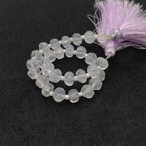 Cuentas Sueltas de Ágata Natural en Forma de Calabaza de Cuarzo Helado de 5-7mm al por Mayor para Fabricación de Joyas - Product Image 1