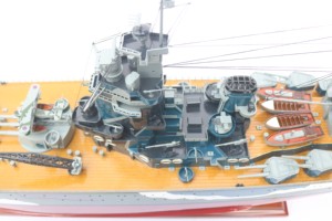 Modèle de navire de guerre britannique HMS RODNEY en bois peint à la main pour collection ou cadeau - Product Image 4