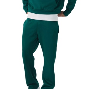 Conjunto Deportivo con Capucha para Hombre, Color Sólido, Sudadera y Pantalones Largos con Bolsillos Laterales, Ropa Casual de Otoño - Product Image 2
