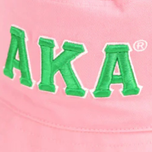 AKA Reversible Bucket <b>Hat</b> Embroidered Pink Green White Cotton Sun <b>Hat</b> Double Sided Casual Outdoor <b>Cap</b> - Product Image 5
