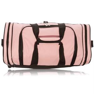 Bolsa Deportiva Rosa 600D con Ribete Negro y Asas Dobles para Deportes y Viajes, Bolsa de Entrenamiento Deportiva de Alta Calidad Diseñada para Jugadores - Product Image 1