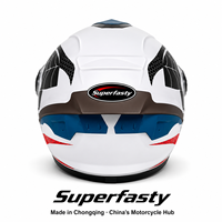 Casque de moto intégral à libération rapide Superfasty Factory Budget, nouveau modèle ABS, avec logo personnalisé OEM, toutes saisons, taille réglable