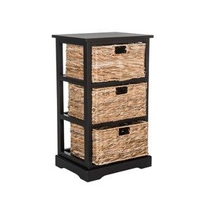 High Quality Vietnam-Made Wooden Cabinet <b>with</b> Water Hyacinth Basket <b>Storage</b> <b>Drawer</b> Cabinet for Home Furniture Wholesaler - Product Image 1