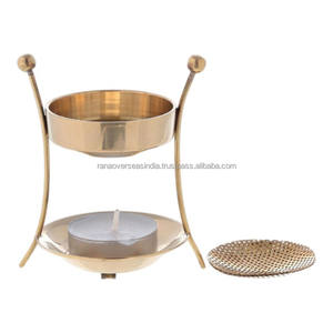 เตาเผาเครื่องหอมโลบาห์นทองเหลืองแท้ กลิ่นไม้จันทน์และมะลิ ทำด้วยมือ สำหรับการทำสมาธิ - Product Image 4