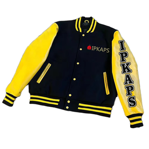 Blousons universitaires unisexes personnalisés avec logo, grandes tailles, pour adultes, style vintage, brodés, col montant, fermeture éclair avant, coupe-vent en coton - Product Image 1