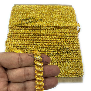 Liturgical Vestment Solid Braided Bullion Wire Thread Lace Scroll Gimp Braid <b>Trim</b> for Ceremonial Uniforms and Accessories - Product Image 5