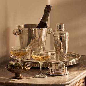 Seau à glace élégant en acier inoxydable de 5 L pour refroidir les bouteilles de vin et de bière, servir les boissons lors de fêtes à domicile ou au bar - Product Image 2