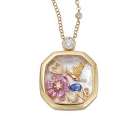 Collier médaillon flottant en laiton doré, pendentif breloque souvenir DIY, vente en gros