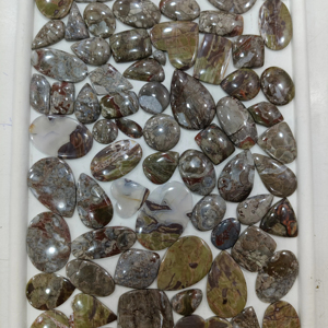 Jaspe Mariposa Australiano Natural, Cabujones Sueltos de Diferentes Formas y Tamaños, Gemas Hechas a Mano, Certificadas por Terceros de NK GEMS - Product Image 1