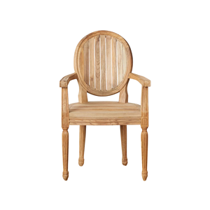 Silla de Jardín de Madera de Teca para Exteriores, Silla de Comedor de Madera Maciza, Diseño Minimalista para Patio, Villa, Resort, Muebles de Restaurante - Product Image 1