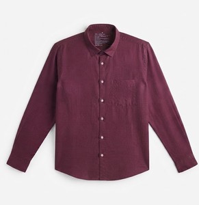เสื้อเชิ้ตแขนยาวสีพลัมสำหรับผู้ชายจาก Enovate ผ้าทอระบายอากาศได้ดี สวมใส่สบายในฤดูร้อน สีเบจ ผ้าลินิน ตะเข็บเย็บแบบไร้รอยต่อ - Product Image 4