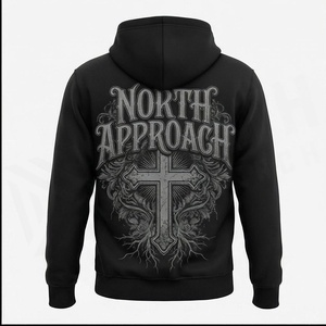 Sudadera con Capucha Negra para Hombre North Approach, Diseño Estampado, Corte Casual, Manga Regular, para Otoño - Product Image 2