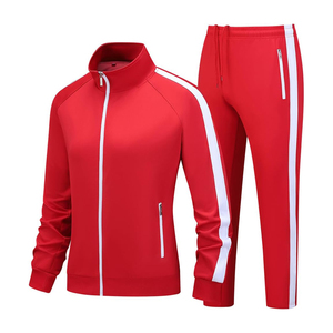Conjunto Deportivo para Hombre, Color Negro, Manga Larga, Cierre de Cremallera, Cuello Alto, Estilo Deportivo, Otoño, Color Sólido, Poliéster, Pantalones Joggers, Corte Regular - Product Image 2