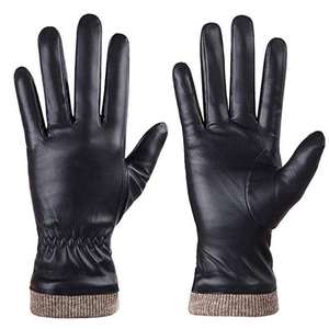 Nouveaux gants en cuir de mouton style 2026 avec doublure chaude, compatibles écran tactile, pour usage extérieur, vente en gros, gants d'hiver tendance - Product Image 1