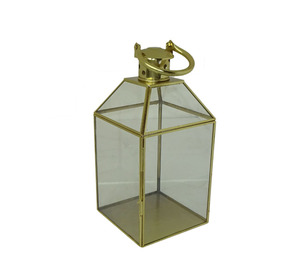 โคมไฟโลหะทรงหกเหลี่ยมพร้อมหูหิ้วเชือกสำหรับตกแต่งบ้าน - Product Image 4