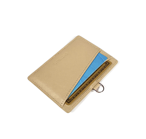 [Produit phare] Porte-cartes d'identité Castello en cuir Saffiano véritable, fermeture ouverte, doublure polyester, sangle fine, unisexe, multi-usages - Product Image 6