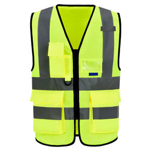 Gilet de sécurité réfléchissant haute visibilité imperméable avec logo personnalisable, norme ANSI Classe 1 EN ISO 20471 Classe 2 pour usage en construction - Product Image 2