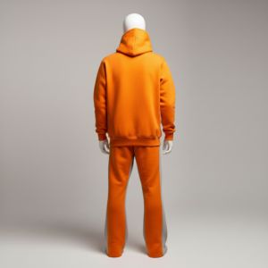 Survêtements personnalisés en gros, pantalons de survêtement amples en polyester et coton, ensembles essentiels pour hommes, tenues de sport - Product Image 4