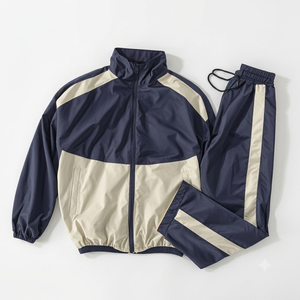 Conjunto Deportivo Premium para Hombre, Transpirable, Cortavientos, Ligero, de Nailon y Poliéster, Dos Piezas, Informal, para Correr - Product Image 1