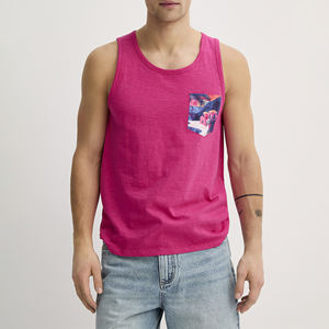 Men's Customized Color Sleeveless <b>Tank</b> <b>Top</b> O-Neck Solid Knitted Eco-Friendly Quick Dry Breathable Polyester/Cotton Casual Wear - Product Image 3