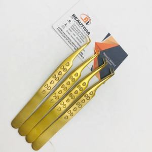 แหนบปลายแหลมทำจากสเตนเลสทนทานปรับแต่งได้90องศาสำหรับต่อขนตาแบบมืออาชีพปรับแต่งโลโก้ได้ตามต้องการ - Product Image 6