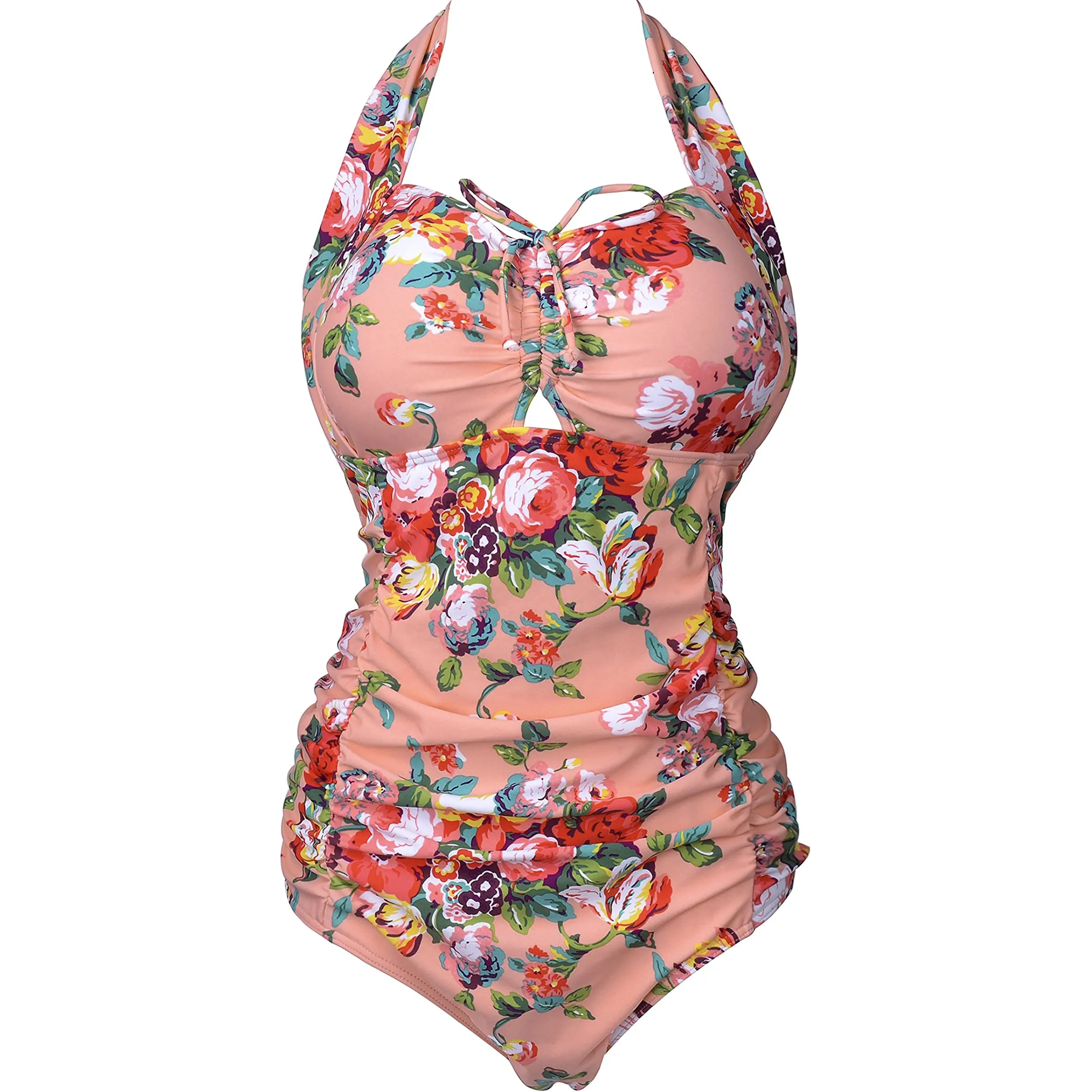 Maillot de bain une pièce pour femmes, illusion d'illusion, cercle doux, contrôle du ventre, tailles et couleurs personnalisées, 2020