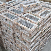 Panier de rangement en rotin rustique fait à la main pour organiser les jouets en forme de maison, coffre de rangement, vente en gros du Vietnam