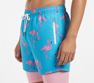 Shorts de Playa Personalizados para Hombre, Sublimados, 2 en 1, Shorts de Natación con Leggings de Compresión, Forro Interior, Secado Rápido, 100% Poliéster Satinado - Product Image 3