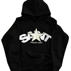 Sweat à capuche pull 100% coton polaire/polyester pour hommes à la mode vêtements d'hiver respirants confortables avec capuche numérique brodée - Product Image 1