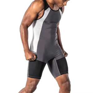 Combinaison de lutte pour hommes de qualité supérieure, à séchage rapide, compression intégrale, une pièce, pour l'haltérophilie, la musculation, entraînement d'équipe - Product Image 3