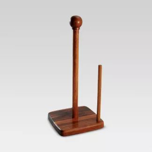 Eco-Friendly Solid Wood Kitchen Paper Towel Holder Stand Countertop Tissue <b>Roll</b> <b>Rack</b> With Non Slip Base For Bathroom And Dining - Product Image 4