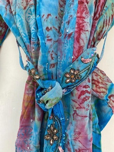 Tie Dye Kimono Jacket Tie Dye Beach Cover Up Boho Trending Kimono para ella - Product Image 6