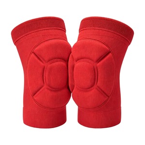 Genouillères épaisses rouges personnalisées en éponge, élastiques, anti-collision, pour le soutien des genoux, volleyball, basketball, danse, protection au travail. - Product Image 4