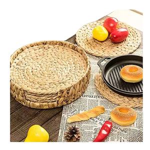 Mantel individual tejido a mano de jacinto de agua de Vietnam, de fibra natural, para mesa de comedor, hogar, restaurante, decoración ecológica. - Product Image 1