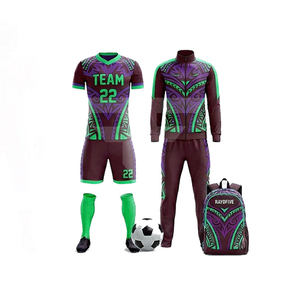 Custom Heat-Transfer Printed Quick Dry Breathable 100% Polyester Football Jerseys & <b>Soccer</b> Kits-Sleeveless Design - Product Image 4