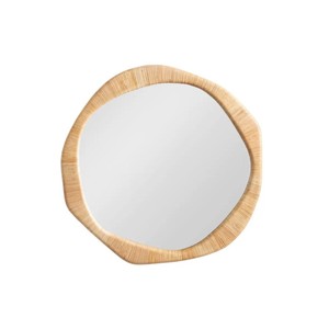 Bohemian Rattan Wall <b>Mirror</b> <b>Irregular</b> Shape Framed Decorative <b>Mirror</b> for Home Interior Living Room made in Vietnam - Product Image 1