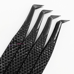 แหนบต่อขนตา RMI สแตนเลส 90 องศา รุ่น Russian Volume ด้ามจับพลาสม่าแบล็คไดมอนด์ ปลายไฟเบอร์ ปรับแต่งได้ตามต้องการ - Product Image 3