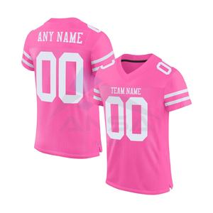 Maillots de football américain personnalisés à manches courtes, impression par sublimation en gros, uniformes d'équipe OEM avec tissu respirant - Product Image 1