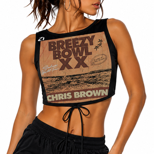 Nuevo Estilo 2026, Top Corto Personalizado de Inspiración Vintage para Mujer, con Estampado Gráfico y Lazos Delanteros, Moda Urbana, Proveedor de Camisetas para Mujer OEM - Product Image 1
