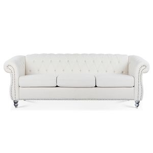 Divano Chesterfield a 3 posti con braccioli arrotolati da 84,65 pollici per soggiorno - Product Image 5