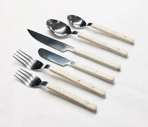 Ensemble de couverts de luxe écologiques modernes, manche en résine vert lime, couverts en acier inoxydable réutilisables, décoration pour mariage, fête, maison - Product Image 2