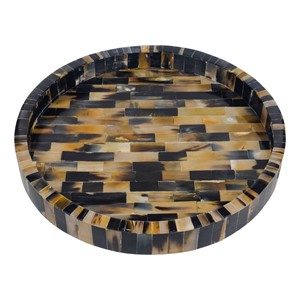 Assiette de service rectangulaire de haute qualité, artisanale, écologique, durable, en matériau organique poli, motif uni, moderne - Product Image 3