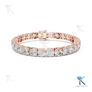 4.70 mm Lab Grown Diamond Tennis Bracelet Brilliant Cut 4 Prong 14K <b>Solid</b> <b>Gold</b> Fine Unisex Luxury Bridal Party Jewelry - Product Image 6